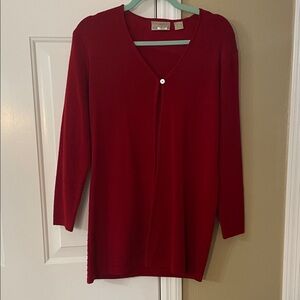 Red Nordstrom Cardigan Sweater for Valentine's Day! Size Small